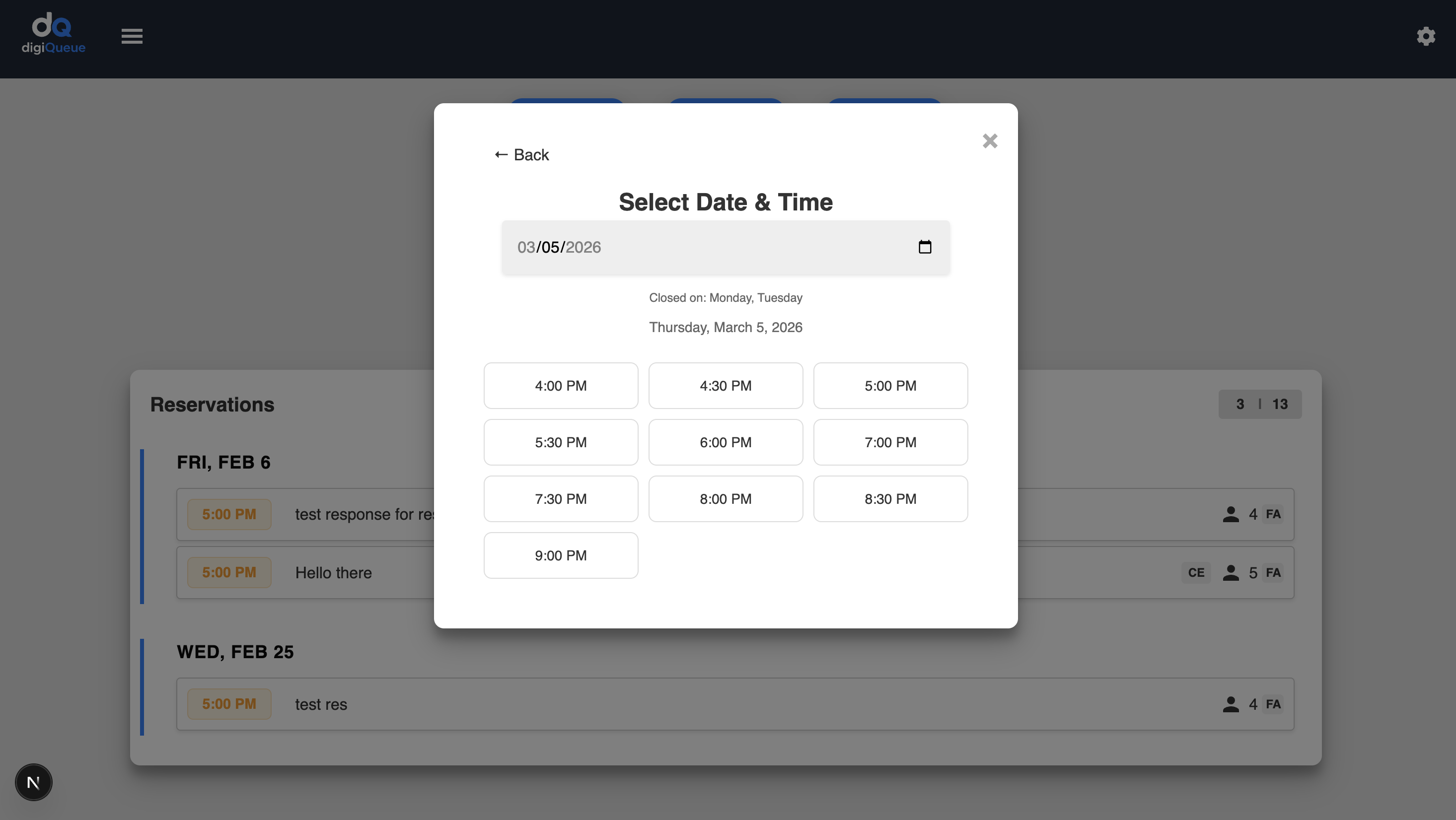 Queue Reservation digiQueue | Waitlist, Reservation & Priority Access Platform